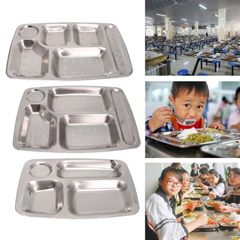 steel divided lunch box|stainless steel divided dinner plates.